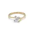 Gold Engagement Ring with Zircon