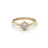 Gold Engagement Ring with Zircon