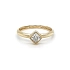 Gold Engagement Ring with Zircon