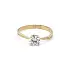 Gold Engagement Ring with Zircon