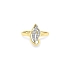 Gold Ring with Zircones made of Combined Gold