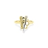 Gold Ring with Zircon made of Combined Gold