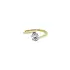 Gold engagement ring with cubic zirconia