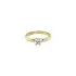 Gold engagement ring with cubic zirconia