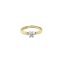 Gold engagement ring with cubic zirconia