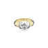 Gold Ring with Zircon made of Combined Gold