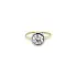 Gold engagement ring with cubic zirconia