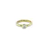 Gold engagement ring with cubic zirconia