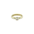 Gold engagement ring with cubic zirconia