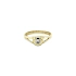 Engagement ring with cubic zirconia