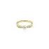 Gold engagement ring with cubic zirconia