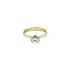 Gold engagement ring with cubic zirconia