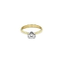 Gold engagement ring with cubic zirconia