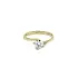 Gold Engagement Ring with Zircon