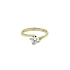 Gold Engagement Ring with Zircon