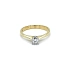 Engagement Ring with Zircon made of Combined Gold