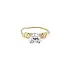 Gold Engagement Ring with Zircon