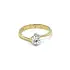 Gold Engagement Ring with Zircon