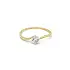 Gold Engagement Ring with Zircon