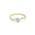 Gold Engagement Ring with Zircon