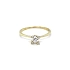 Gold Engagement Ring with Zircones