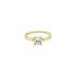 Engagement ring with cubic zirconia