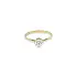 Gold engagement ring with cubic zirconia