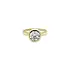 Gold engagement ring with cubic zirconia