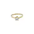 Gold engagement ring with cubic zirconia