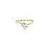 Gold engagement ring with cubic zirconia