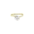 Gold engagement ring with cubic zirconia