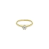 Gold engagement ring with cubic zirconia