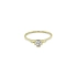 Gold engagement ring with cubic zirconia