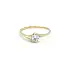 Gold Engagement Ring with Zircon