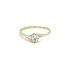 Gold Engagement Ring with Zircon