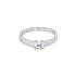 Engagement Ring with White Gold Zircon