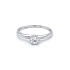 Engagement Ring with White Gold Zircon