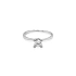 Gold Engagement Ring with Zircones