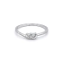 Ring with White Gold Zircons