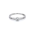 Engagement Ring with White Gold Zircon