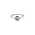 Gold Engagement Ring with Zircon