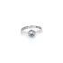 Engagement Ring with White Gold Zircon