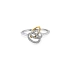 Gold Ring with Zircones made of Combined Gold