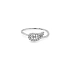 Gold Ring Leaf with Zircons