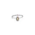 Ring with Citrine from White Gold