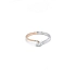 Engagement Ring with Zircon made of Combined Gold