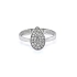 Ring with White Gold Zircons
