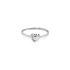 Gold Ring with Zircones in Heart Shape