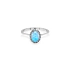 Gold Ring with Opal and Zircones