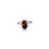 Ring with Tiger Eye in White Gold